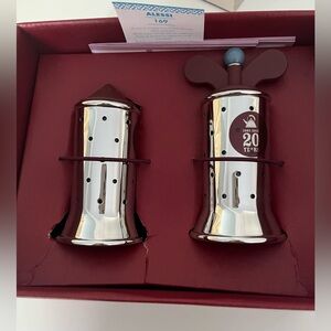 Alessi stainless steel salt and pepper set